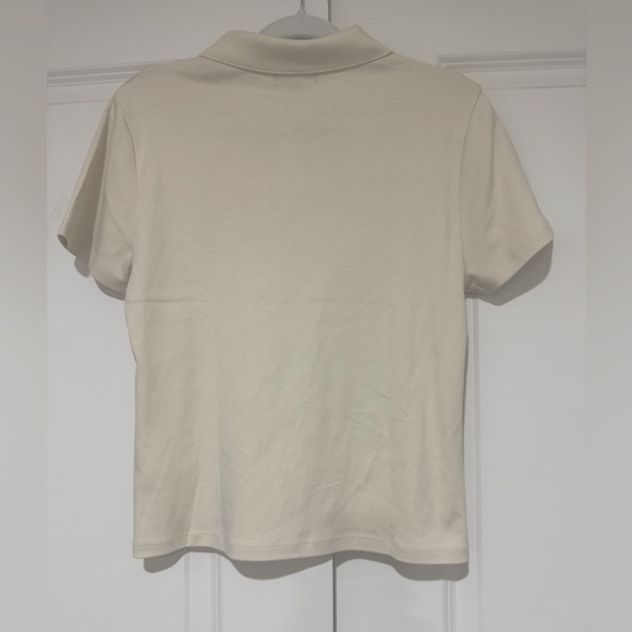 NWT J. Crew Perfect fit shrunken polo shirt in Natural CC994 sz L - Picture 5 of 7